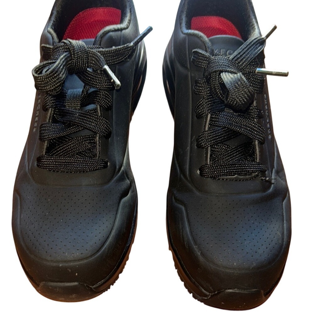 Skechers Womens‎ Slip Resistant Work Shoes Black Air Cooled Memory Foam 6.5 - Picture 6 of 11